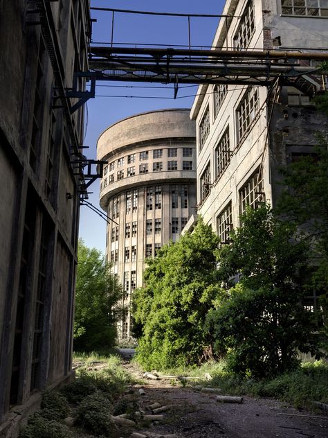 abandoned industrial tower near Bologna, Northern Italy Abandoned Office, Factory Exterior, Heritage Photography, Fantasy Environment, Alien Landscape, Abandoned City, Abandoned Factory, Beautiful Ruins, Art For Office