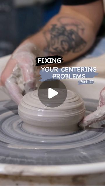 Wheel Throwing Tips, Centering Pottery, How To Center Clay On Wheel, Pottery Videos Techniques, Centering Clay Pottery Wheel, Pottery Centering, Potters Shed, Pottery Basics, Pottery Shed