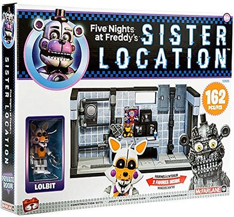 Five Nights at Freddys Sister Location Series 3 Private Room Construction Set with Lolbit and Jumpscare Freddy Figures * Read more at the image link. (This is an affiliate link) #FunGamesIdeas Lolbit Fnaf, Freddy Toys, Freddy Plush, Billy Kid, Secret Location, Lego Super Mario, Spiderman Birthday, Sister Location, Cool Lego Creations