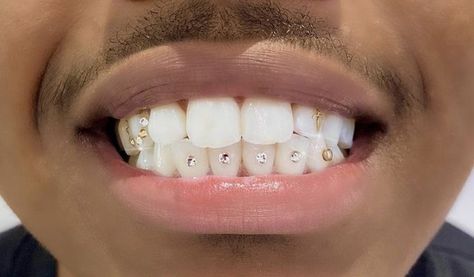 Men’s Tooth Gems, Tooth Gem Men, Tooth Gems Men, Tooth Jewellery, Girl Grillz, Pretty Teeth, Dental Jewelry, Grillz Teeth, Nice Smile