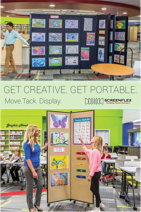 Create flexible learning space with Screenflex Room Dividers. Classroom Room Dividers, Vertical Learning Spaces Classroom, Classroom Partition Ideas, Classroom Divider Ideas, Classroom Dividers, Portable Classroom, Inclusive Classroom, Office Organizing, Classroom Arrangement