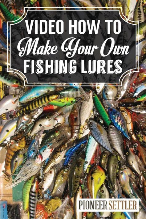 VIDEO How to Make Fishing Lures | DIY Fishing Lures by Pioneer Settler http://pioneersettler.com/video-how-to-make-fishing-lures-diy-fishing-lures/ Survival Fishing, Homemade Fishing Lures, Diy Fishing Lures, Fishing Hacks, Diy Fishing, Bass Fishing Lures, Bass Fishing Tips, Lure Making, Fishing Kayak