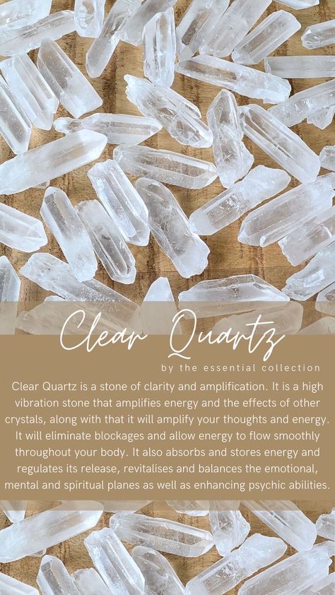 Quartz Meaning Crystals, Crystals For Clarity, Crystal Dictionary, Clear Quartz Meaning, Smudging Crystals, Crystals Meanings, Quartz Meaning, Raw Clear Quartz, Crystal Healing Chart