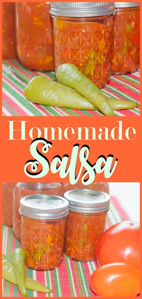 It has been several years since Kent made his Fresh Salsa Recipe.  There is nothing tastier than a homemade salsa is there? #salsarecipe #tomatosalsa #jalapenosalsa #alabouroflife #mexicanfood #mexicansalsa #freshsalsa #canning #canningrecipe Fresh Salsa Recipe Homemade, Salsa With Canned Tomatoes, Recipes With Banana Peppers, Oregano Recipes, Sweet Banana Peppers, Fresh Salsa Recipe, Canning Salsa, Pepper Salsa, Fresh Tomato Recipes