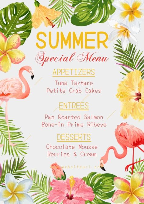 Summer Menu Design, Summer Drink Menu, Summer Cocktail Menu, Marina Restaurant, Restaurant Flyers, Restaurant Poster, Restaurant Flyer, Summer Menu, Pink City