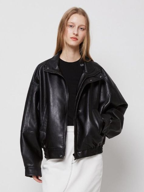 Love the shirt cute and stylish stretchy material comfortable Dress Leather Jacket Outfit, Shorts Outfit Inspiration, Outer Outfit, Dress Leather Jacket, Womens Leather Jacket Outfit, Leather Aviator Jacket, Black Leather Outfit, Outfit Links, Pu Jacket