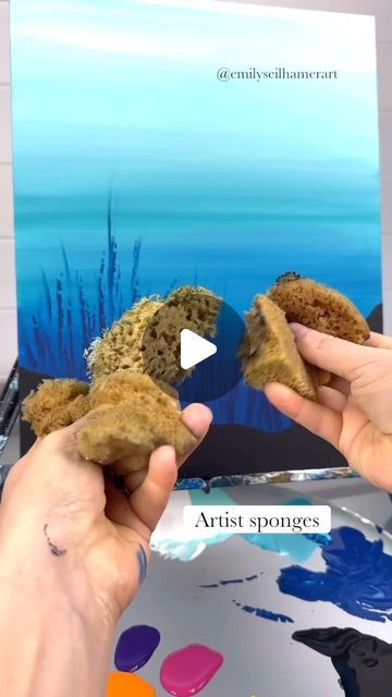 Underwater Painting Tutorial, How To Draw Coral, Coral Reef Painting Acrylics, Underwater Art Drawing, Underwater Painting Easy, Underwater Art Painting, Coral Paint Colors, Coral Paint, Painting Underwater