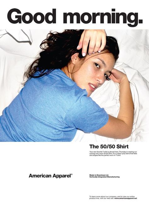 American Apparel 50 50 Shirt American Apparel Ad, Hipster Aesthetic, La Outfits, Vintage Poster Design, Photography Pics, Nerd Girl, Everyday Basics, Declaration Of Independence, American Shirts