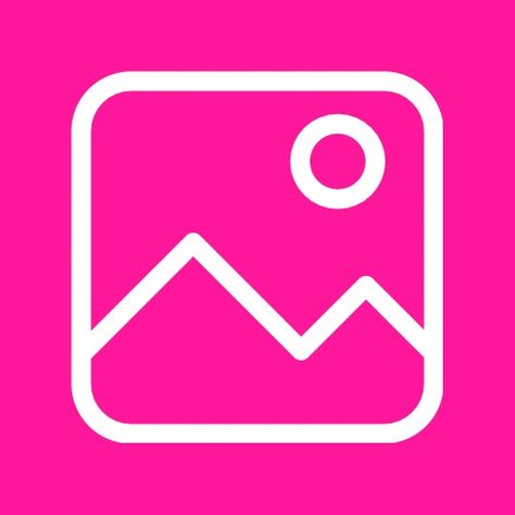 Hot Pink Photos Icon, Pink Facetime Icon, Pink Photos Icon, Facetime Icon, Photos Icon, Icons App, Icon Wallpaper, Phone Layout, Iphone Photo App