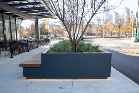 Deco Planters Office Conversion, Urban Planters, Yard Benches, Commercial Planters, Galleria Mall, Steel Edging, Garden Vertical, Flooring Pattern, Planter Bench