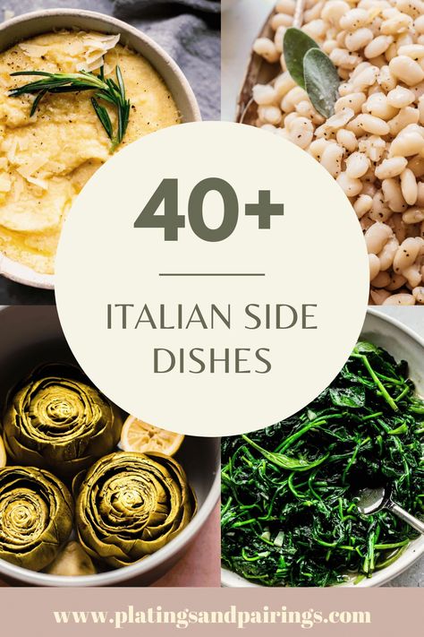 Dinner Party Side Dishes Elegant, Italian Restaurant Appetizers, Italian Veggie Recipes, Italian Recipes Vegetables, Sides With Italian Beef, Italian Veggie Side Dish, Italian Sides Vegetable, Elegant Vegetable Sides, Italian Easter Side Dishes