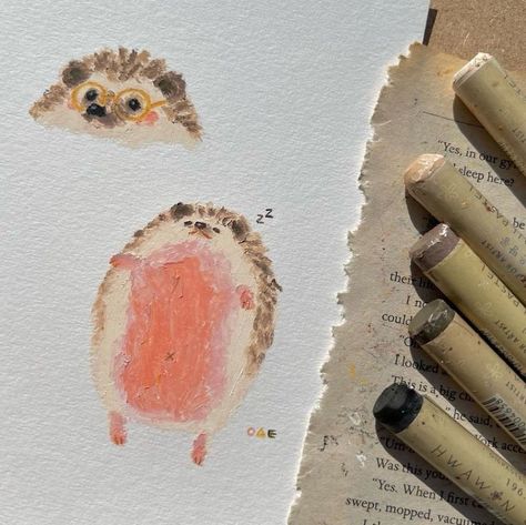 Oil Pastel Art, Oil Pastel Drawings, Crayon Art, Brush Pens, Cute Doodle Art, Arte Sketchbook, Arte Inspo, Cute Little Drawings, Art Inspiration Painting