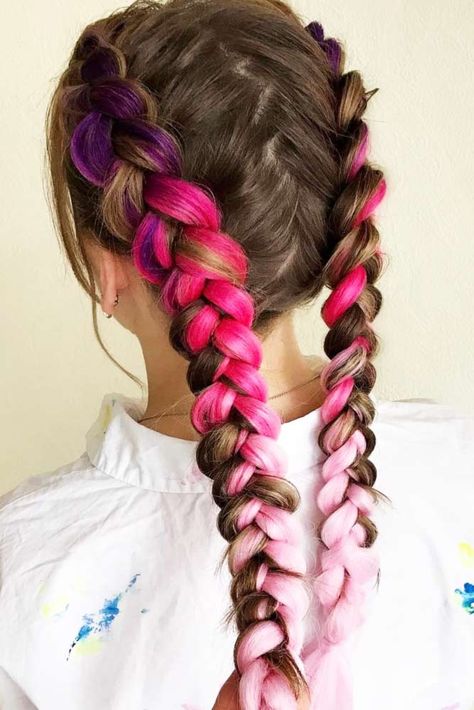 Kanekalon Double Dutch Braids picture3 Dutch Braids With Extensions, Braided Bangs Hairstyles, Braids Tutorial, Color Extensions, Dutch Braid Hairstyles, Curly Hair Braids, Braid Inspiration, Dutch Braids, French Braid Hairstyles