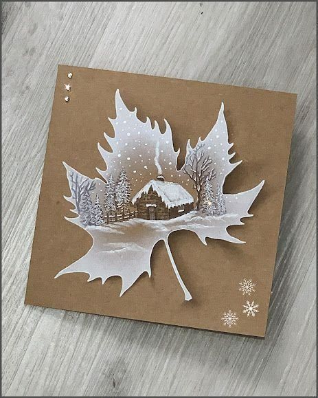 Lavina Stamps Cards, Lavina Stamps, Christmas Greetings Cards, Leaf Stencil, Leaf Cards, Christmas Card Art, Homemade Christmas Cards, Watercolor Christmas Cards, Christmas Card Crafts