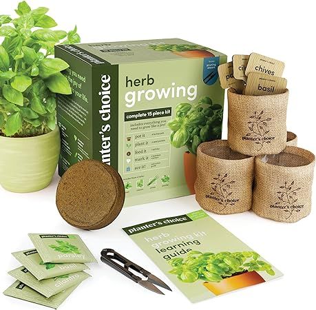 Amazon.com : Indoor Herb Garden Starter Kit - Cooking Gifts for Women Gardener - Creative Kitchen Gift for Plant Lovers - Home Herb Growing, Gardening Seeds + Step by Step Guide - Vegan Gift Ideas for Lover : Patio, Lawn & Garden Herb Window Garden, Herb Window, Unique Easter Gifts, Cooking Gifts, Herb Garden Kit, Indoor Herb, Creative Kitchen, Culinary Herbs, Indoor Herb Garden