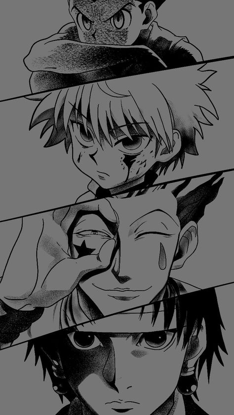 Black And White Hunter X Hunter, Hunter X Hunter Wallpapers Iphone, Hxh Wallpaper Iphone, Hunter Hunter Wallpaper, Hxh Wallpaper Aesthetic, Hunter X Hunter Wallpapers Aesthetic, Anime Wallpapers Manga, Black And White Anime Wallpaper, Manga Wallpaper Black And White