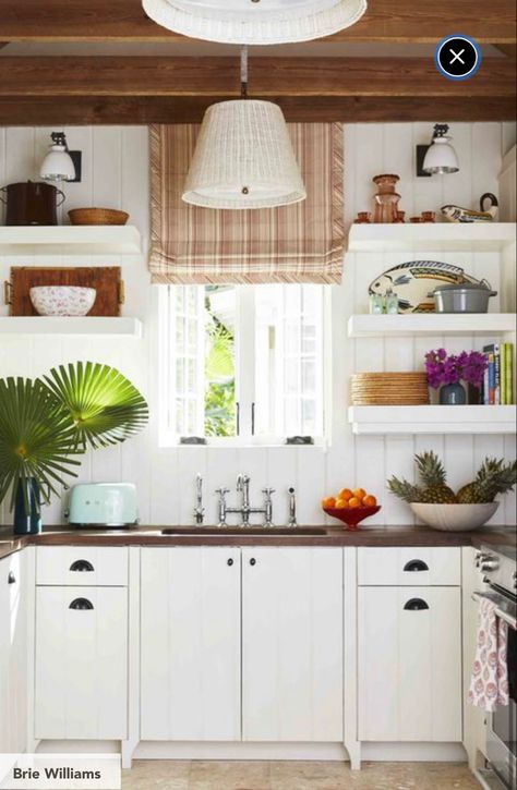 Gorgeous White Kitchen, Matthew Carter, Harbour Island Bahamas, Small White Kitchens, Veranda Magazine, Dining Room Windows, Beach Kitchens, Harbour Island, All White Kitchen