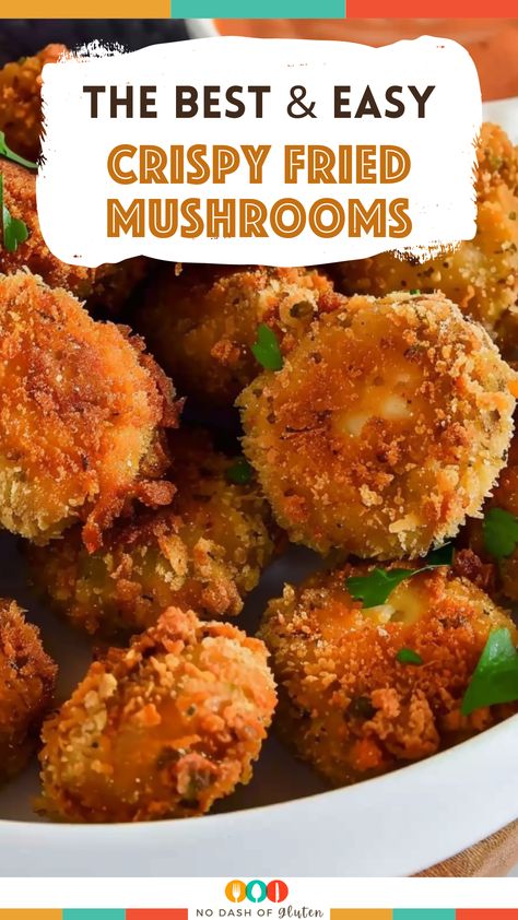 These Crispy Fried Mushrooms are the ultimate appetizer! With a savory blend of spices and a crunchy coating, they’re irresistible. Make them for your next gathering and watch them disappear! Click to get the full recipe and enjoy these golden bites of goodness today! Fried Button Mushrooms, Mushroom Recipes Crispy, Deep Fried Stuffed Mushrooms, Homemade Fried Mushrooms, Crispy Oven Fried Garlic Mushrooms, How To Make Fried Mushrooms, Mushroom Recipes Fried, Deep Fried Mushrooms Batter Recipe, Deep Fried Mushrooms Batter