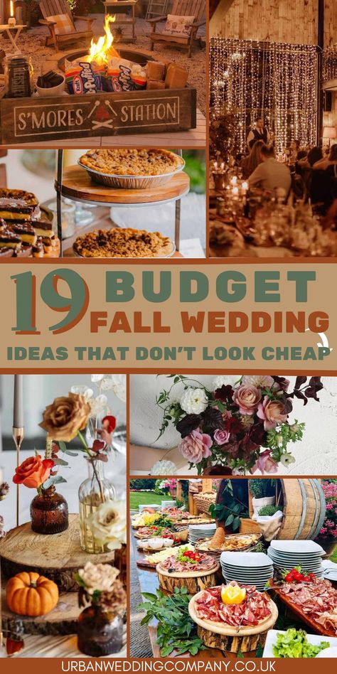 19 Budget Friendly Fall Wedding Ideas your will love. Looking stylish but affordable fall wedding ideas? head to the blog for ideas that look anything but cheap. From backyeard wedding, to barn vibes we have you covered. Affordable Fall Wedding, Fall Sunflower Weddings, Fall Wedding Table Decor, Wedding Ideas On A Budget, Fall Wedding Tables, Fall Barn Wedding, Fall Wedding Ideas, Wedding Guest Outfit Fall, Fall Decorating Ideas