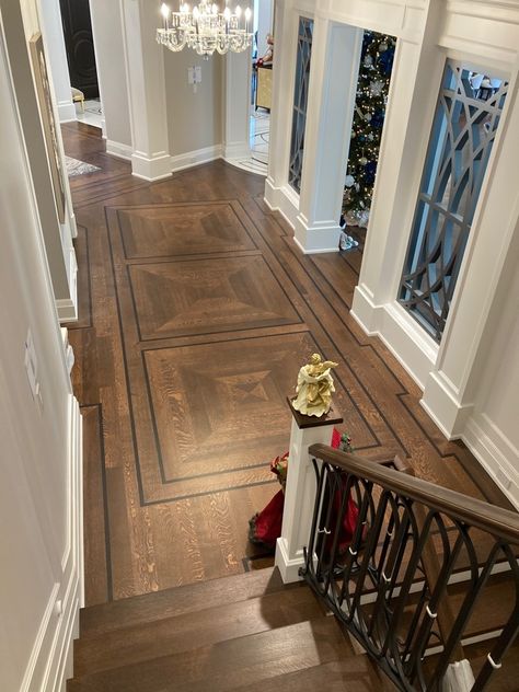 Hardwood Floor Design, Traditional Wood Floors, Foyer Wood Floor Design, Wooden Flooring Victorian House, European Oak Wood Floors, Historic Home Wood Floors, Versailles Wood Flooring, Versailles Wood Floor, French Flooring