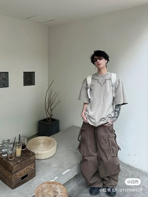 Aliyahcore Men, Y2k Summer Outfits Men, Acubi Outfits Men, Korean Street Wear Men, Japanese Mens Fashion Street Styles, Y2k Aesthetic Outfits Men, Acubi Men, Acubi Fashion Men, Japanese Streetwear Mens