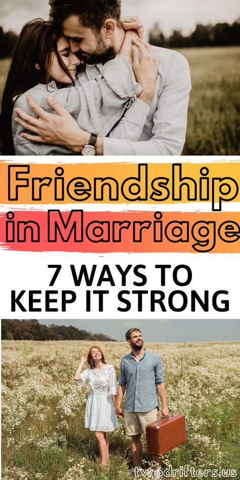 Friendship in marriage is one of the major principles in a loving, successful marriage (and is an essential part of the best relationship advice for couples). Yes, romance is important, but friendship is at the heart of a good, happy marriage. So how do you keep your friendship with your spouse strong? We've got some ideas. #Marriage #MarriageAdvice how to have a better marriage | relationship advice | better relationships Couples Goals Quotes, Better Marriage, Couples Communication, Marriage Struggles, The Best Relationship, Marriage Books, Loving Relationship, Marriage Help, Best Marriage Advice