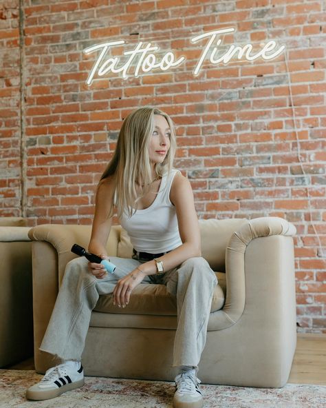 visit @emmas.tattoos for ur next tattoo 🤩 the cutest little shop!!! Had so much fun with this branding session! Tattoo Artist Branding, Tattoo Shop Photoshoot, Tattoo Artist Branding Photoshoot, Tattoo Branding Photoshoot, Female Tattoo Artist Aesthetic, Tattoo Artist Photoshoot, Tattoo Shop Aesthetic, Tattoo Photoshoot Ideas, Tattoo Branding