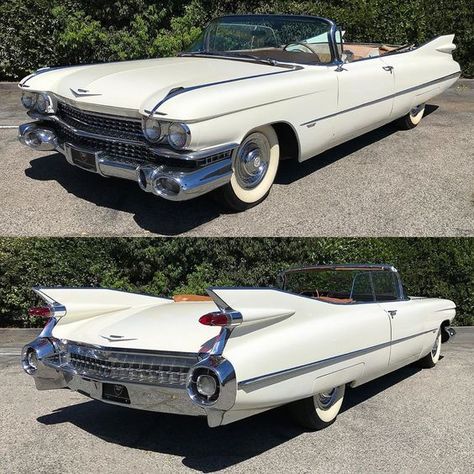 Vintage Cadallic Car, Pastel Cadillac, Prom Cars, Old Cadillac, Drive Forever, White Cadillac, Vintage Wedding Car, 1950s Cars, Vintage Cadillac