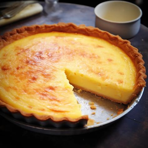 Magic Custard Pie Magic Crust Custard Pie, Magic Custard Pie, Magic Crust Custard Pie Recipe, Magic Pie, Crescent Roll Taco Bake, Crescent Roll Crust, Baked Tacos Recipe, Coconut Custard Pie, Custard Pie Recipe