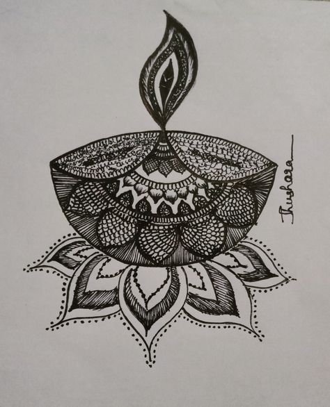 Diwali Lamps, Lotus Flower Tattoo, Lotus Flower, Doodle Art, Diwali, Flower Tattoo, Lamps, Doodles, Tattoos