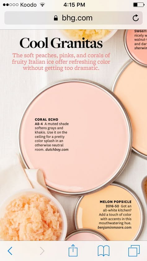 Pale Coral Paint, Light Coral Paint Color, Peachy Pink Paint Color, Peach Paint Colors, Blush Paint, Peach Bathroom, Peach Paint, Pink Paint Colors, Peach Walls