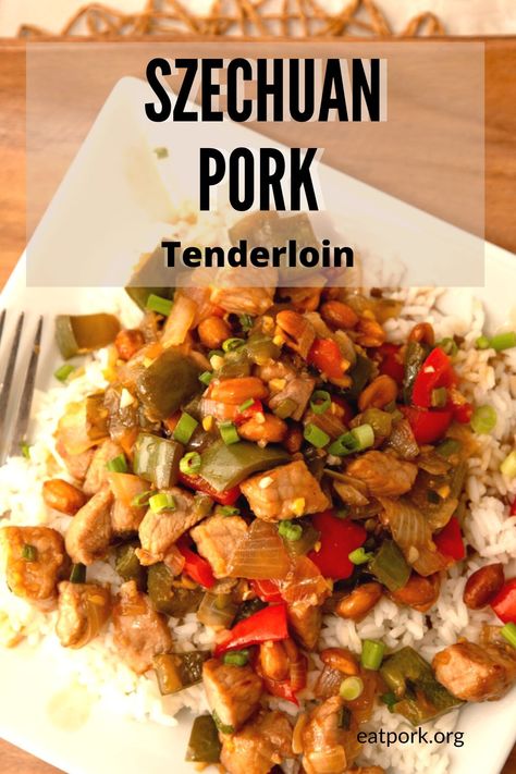 Spice up your dinner routine with our Szechuan Pork Tenderloin recipe! This flavorful dish features tender pork tenderloin marinated in a mouthwatering Szechuan sauce, then cooked to perfection. It's a perfect balance of sweet, savory, and spicy flavors that's sure to impress your taste buds. Give it a try and elevate your next meal with this delicious Asian-inspired dish! Get the recipe here: https://www.eatpork.org/szechuan-pork-tenderloin/ Szechuan Pork, Tender Pork Tenderloin, Sesame Oil Recipes, Szechuan Sauce, Popular Chinese Dishes, Slow Cooker Pork Tenderloin, Pork Tenderloin Recipe, Pork Fried Rice, Hot Chili Sauce