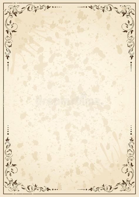 Background Old Paper, Old Parchment Paper, Parchment Paper Texture, Vintage Floral Background, Vintage Writing Paper, Old Parchment, Royal Paper, Calligraphy Background, Wedding Card Frames