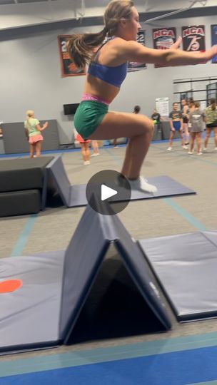 Tumbling Drills, Aba Activities, Gymnastics Equipment, Gymnastics Training, All Star Cheer, Gymnast, Drills, Tumbling, Cheerleading