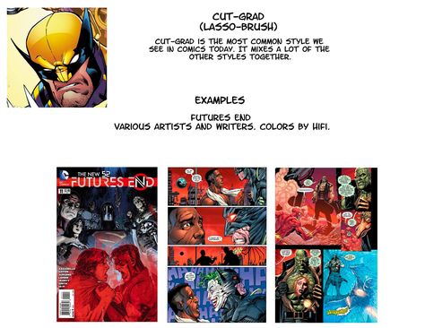 Comic coloring styles -CutGrad - Jasen Smith Coloring Styles, Comic Coloring, Draw Comic, Color Tutorial, Book Reference, Paint Studio, Comic Tutorial, Western Comics, Art Resources