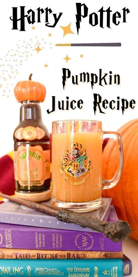 Pumpkin Juice Recipe, Harry Potter Feast, Harry Potter Dinner, Pumpkin Cider, Harry Potter Treats, Harry Potter Drinks, Harry Potter Snacks, Harry Potter Parties Food, Harry Potter Pumpkin