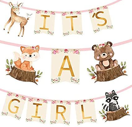 Woodland Theme Baby Shower Girl, Woodland Baby Shower Theme Girl, Fox Baby Shower Theme, Woodland Animal Baby Shower Theme, Girl Woodland Baby Shower, Animal Creatures, Woodland Baby Girl, Boho Themed Party, Woodland Theme Baby