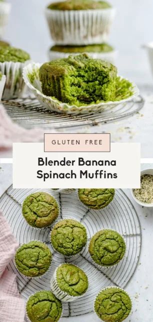 Banana Spinach Muffins, Sneaky Veggies, Muffins Banana, Breakfast Cakes, Spinach Muffins, Veggie Muffins, Almond Flour Muffins, Blender Muffins, Banana Oat Muffins