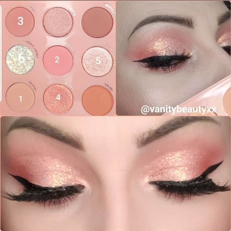 Colour Pop Eyeshadow Looks, Peach Eyeshadow Looks, Peach Makeup Look, Peach Eye Makeup, Shadow Tutorial, Mekap Mata, Peach Makeup, Colourpop Eyeshadow, Peach Eyeshadow