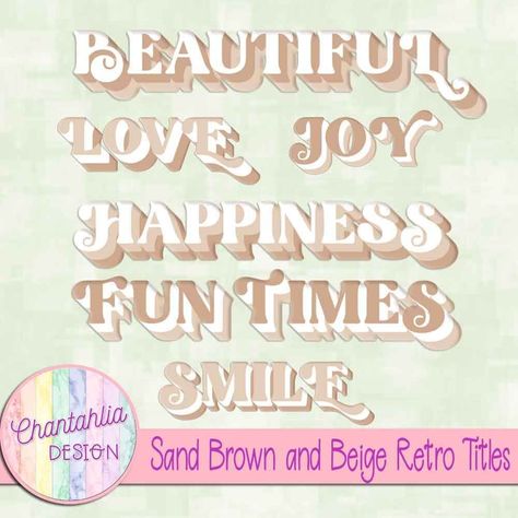 Free word art titles in a retro theme. Use the words in your digital scrapbooking, digital planner, card making and other crafts. Instant download. 300 dpi Scrapbook Words Printables, Free Printable Word Collage Sheet, The Word Sweet In Different Fonts, Free Digital Scrapbooking Elements, Beach Titles For Scrapbooking, Free Word Art, Digital Scrapbooking Templates, Retro Theme, Free Digital Scrapbooking