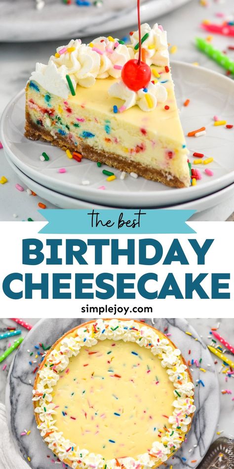 Cake Batter Cheesecake, Birthday Cake Cheesecake, Cheesecake Base, Birthday Cheesecake, Cookies And Cream Cake, Cheesecake Cake, Oreo Dessert, Cheesecake Desserts, S'mores