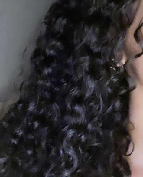 Black 2c Hair, Curly Mexican Hair, Jet Black Hair Curly, Dark Curly Hair Aesthetic, Curly Hair Aesthetic Faceless, Long Black Curly Hair, Curly Hair Pfp, Curly Dark Brown Hair, Curly Hair Latina