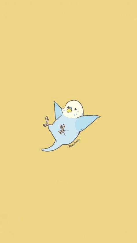 Cute Parakeet Drawing, Bird Lockscreen, Budgie Wallpaper, Cute Birds Wallpaper, Cute Bird Wallpaper, Bird Wallpaper Iphone, Parrot Wallpaper, Blue Parakeet, Pretty Wallpapers Tumblr