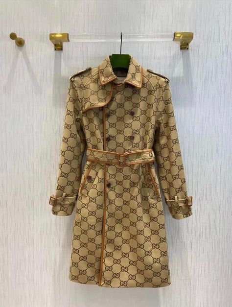 Bag Ysl, Gucci Coat, Windbreaker Jacket Women, Women's Windbreaker, Long Sleeves Dress, Fake Designer, Replica Shoes, Outwear Coat, Long Coat Women