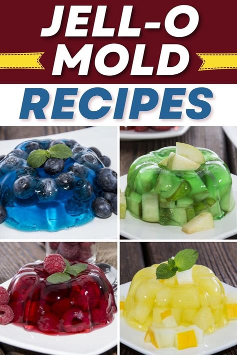 Let's take a step back into our childhoods and make these wiggly-jiggly jello mold recipes. They're colorful, tasty, and way more fun than boring old cake. Tupperware Jello Mold Recipe, Jello Recipes Christmas, Thanksgiving Jello, Recipes With Fruit, Jello Fruit Salads, Mold Recipes, Lime Jello Salads, Pineapple Jello, Jello With Fruit