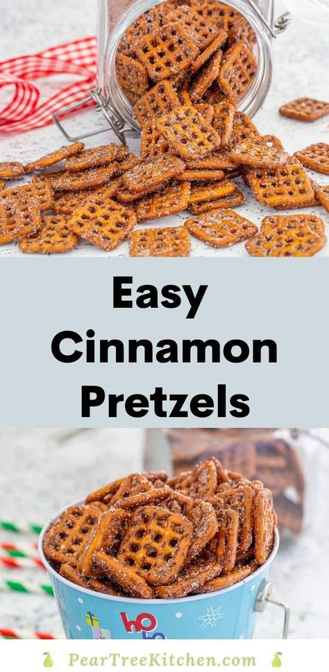 Sweet Pretzels Recipe, Pretzel Snacks For Kids, Cinnamon Pretzels Easy, Cinnamon Pretzels Recipe, Snack Pretzel Recipes, Cinnamon And Sugar Pretzels, Homemade Seasoned Pretzels, Flavored Pretzel Recipes Snacks, Cinnamon Sugar Pretzel Sticks