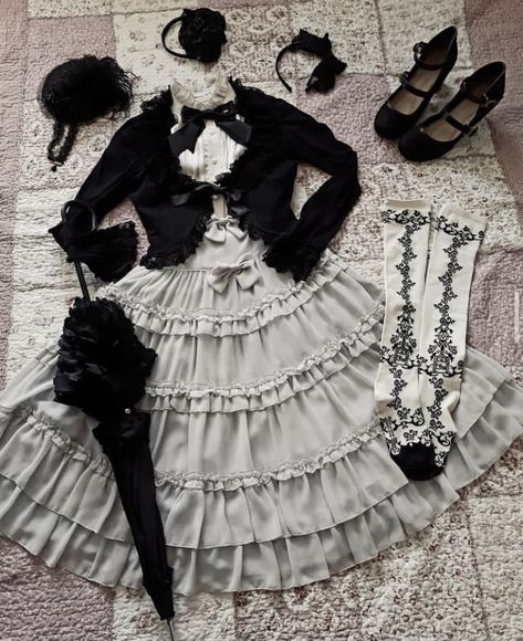 Don’t Judge Me, Chiffon Corset, J Fashion, Really Cute Outfits, Lolita Dress, Gothic Lolita, Lolita Fashion, Dream Clothes, Aesthetic Clothes