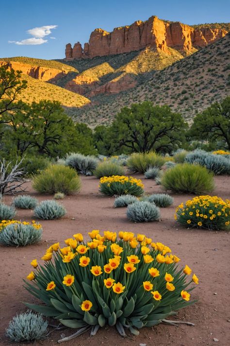 New Mexico Plants, New Mexico Aesthetic, Desert Plants Landscaping, New Mexico Desert, New Mexico Landscape, Mexico Nature, Desert Scenes, Peace In The Valley, Desert Places