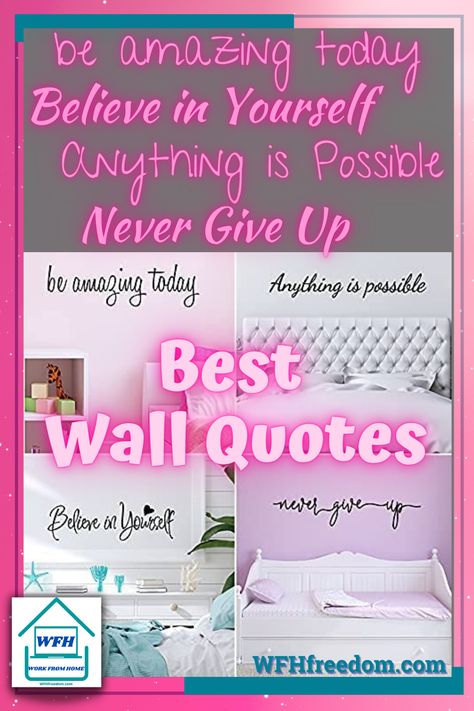 Bedroom Wall Quotes, Be Amazing Today, Wall Decal Quotes Inspirational, Wall Quotes Bedroom, Wall Phrases, Gym Wall Decal, Wall Stickers Quotes, Inspirational Wall Decals, Mirror Decal