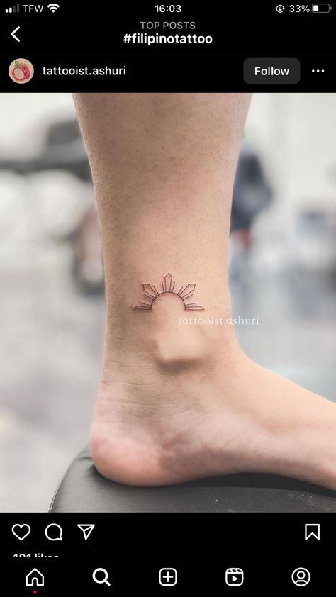 More Than Words Tattoo, Philippine Island Tattoo, Small Filipino Tattoos For Women, Tagalog Tattoo, Small Filipino Tattoo, Phillipino Tattoo Design, Filipino Fan Tattoo, Filipino Tattoos Women, Minimalist Filipino Tattoo